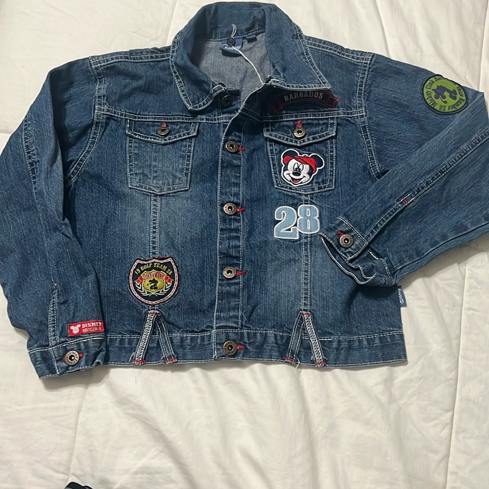 Disney Denim Jacket Mickey Barbados Size 7